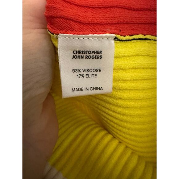 Christopher John Rogers Color Block Ribbed Tank Top Size Large - Picture 8 of 8